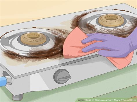 how to remove burn marks from gas stove